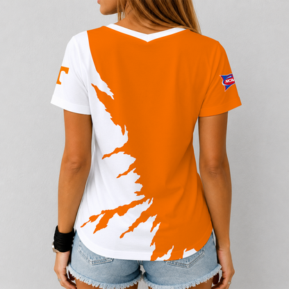 [MEGA SALE] MAKE IT PERSONAL NCAA FBS01 TNV TENNESSEE VOLUNTEERS V-NECK FEMALE SHIRT