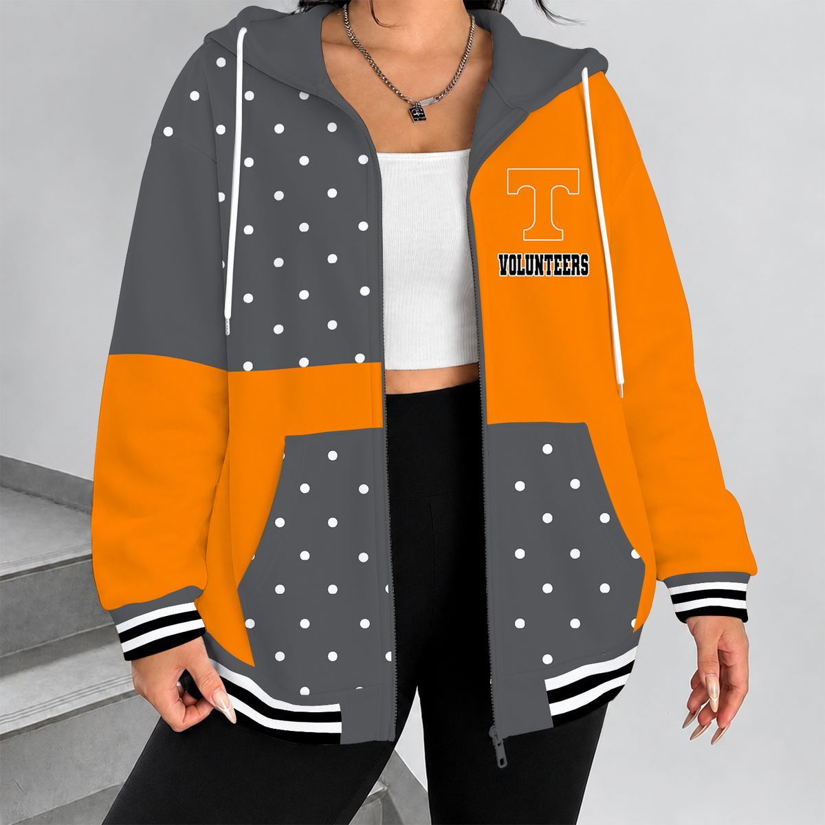 [MEGA SALE] MAKE IT PERSONAL NCAA FBS01 TNV TENNESSEE VOLUNTEERS ZIP HOODIE
