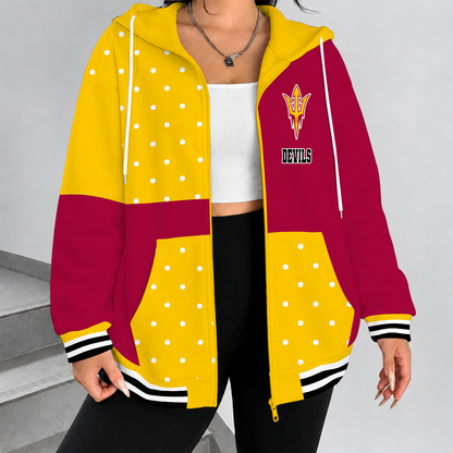 [MEGA SALE] MAKE IT PERSONAL NCAA FBS04 ASS ARIZONA STATE SUN DEVILS ZIP HOODIE