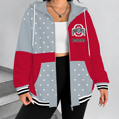 [MEGA SALE] MAKE IT PERSONAL NCAA FBS05 OSB OHIO STATE BUCKEYES ZIP HOODIE