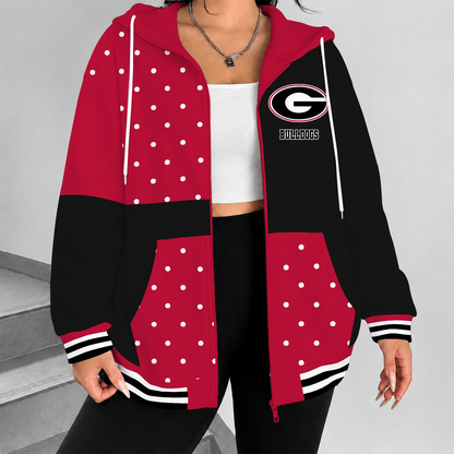 [MEGA SALE] MAKE IT PERSONAL NCAA FBS06 GEB GEORGIA BULLDOGS ZIP HOODIE