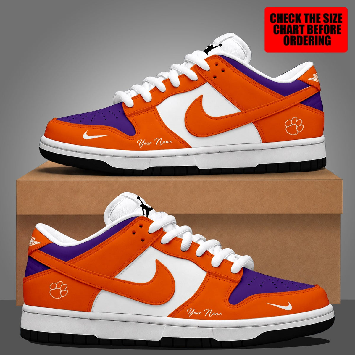 [MEGA SALE] MAKE IT PERSONAL NCAA FBS07 CST CLEMSON TIGERS DUNK LOW SHOES
