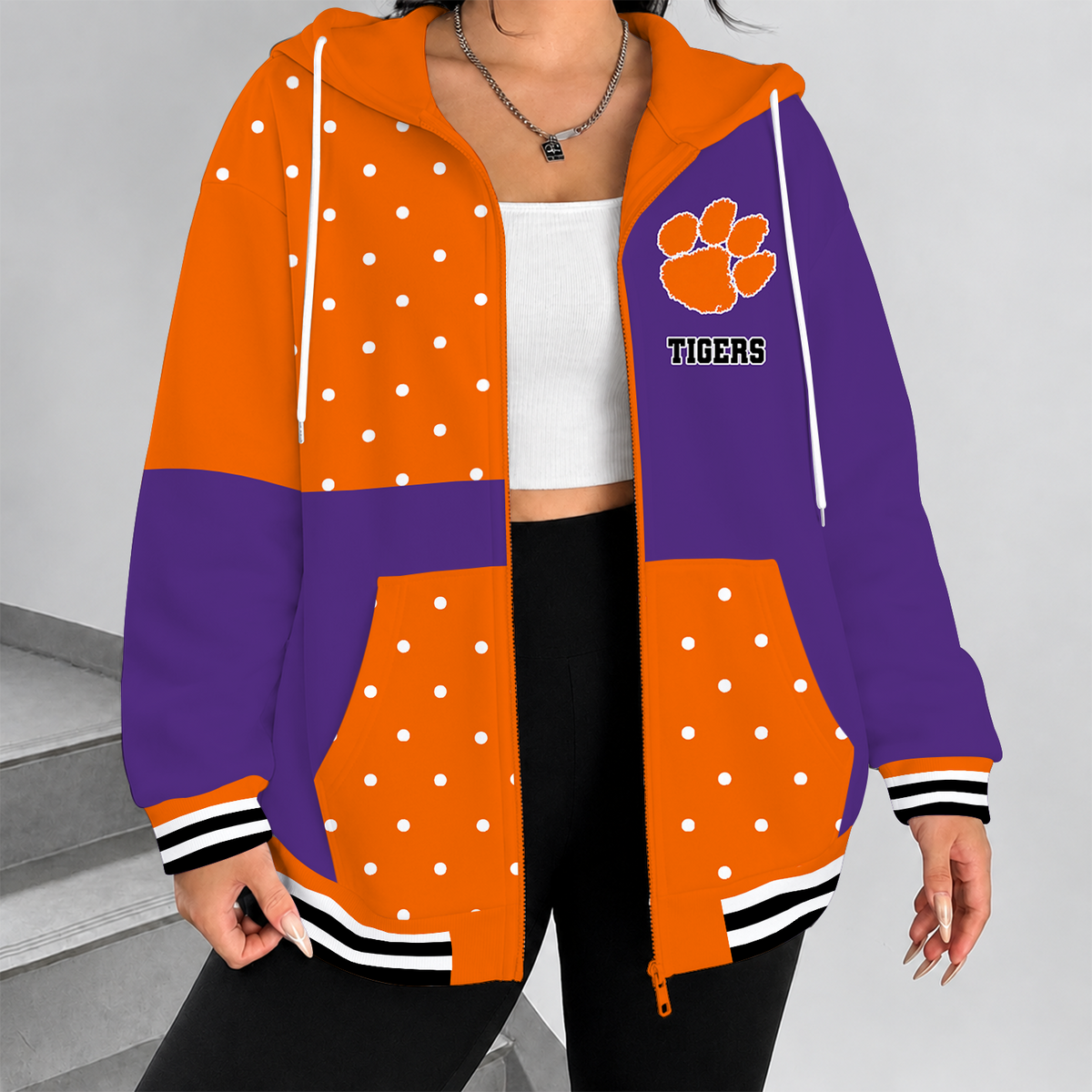 [MEGA SALE] MAKE IT PERSONAL NCAA FBS07 CST CLEMSON TIGERS ZIP HOODIE