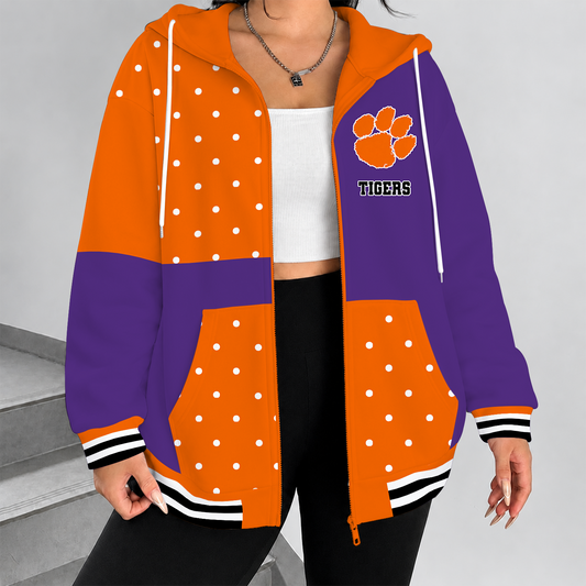 [MEGA SALE] MAKE IT PERSONAL NCAA FBS07 CST CLEMSON TIGERS ZIP HOODIE