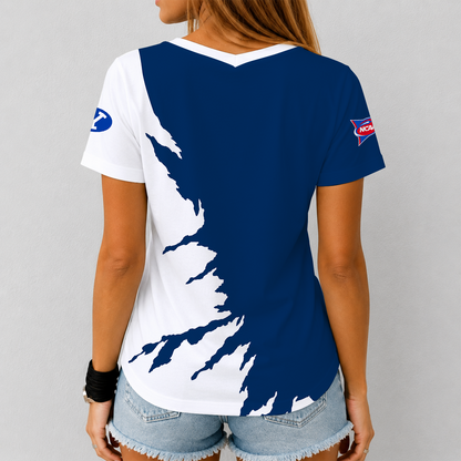 [MEGA SALE] MAKE IT PERSONAL NCAA FBS11 BYU BYU COUGARS V-NECK FEMALE SHIRT