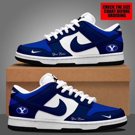 [MEGA SALE] MAKE IT PERSONAL NCAA FBS11 BYU BYU COUGARS DUNK LOW SHOES