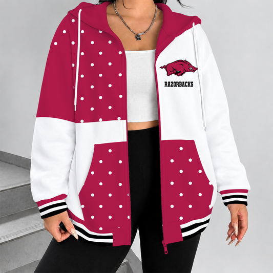 [MEGA SALE] MAKE IT PERSONAL NCAA FBS12 AKR ARKANSAS RAZORBACKS ZIP HOODIE
