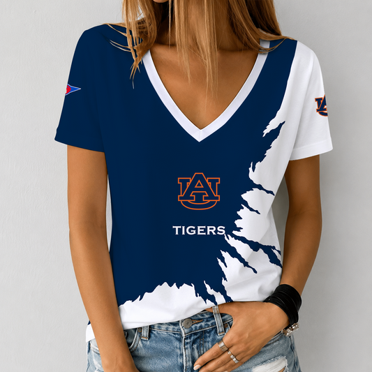 [MEGA SALE] MAKE IT PERSONAL NCAA FBS13 ABT AUBURN TIGERS V-NECK FEMALE SHIRT