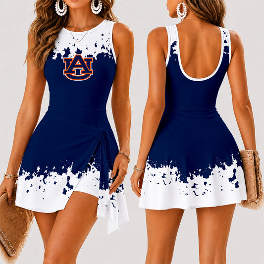 [MEGA SALE] MAKE IT PERSONAL NCAA FBS13 ABT AUBURN TIGERS WOMEN'S SUMMER SKORT DRESS