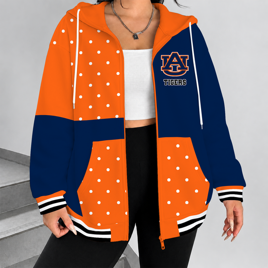 [MEGA SALE] MAKE IT PERSONAL NCAA FBS13 ABT AUBURN TIGERS ZIP HOODIE