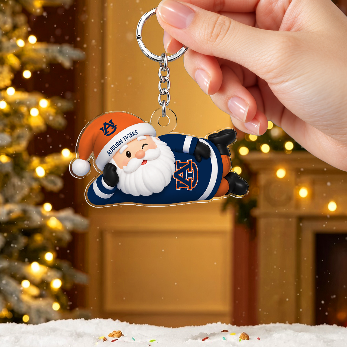 [MEGA SALE] MAKE IT PERSONAL NCAA FBS13 ABT AUBURN TIGERS ACRYLIC KEYCHAIN