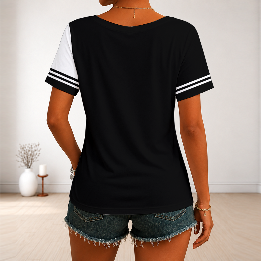 [SPECIAL OFFER] NEW CUSTOMIZED NFL14 PSB PITTSBURGH STEELERS V-NECK FEMALE SHIRT