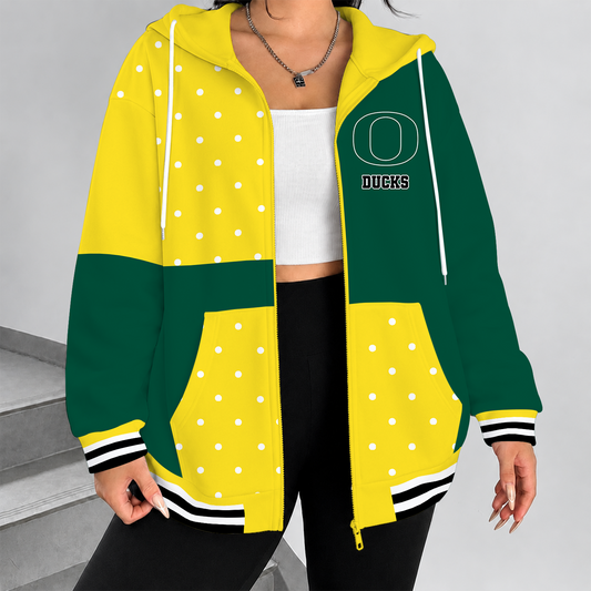 [MEGA SALE] MAKE IT PERSONAL NCAA FBS14 OGD OREGON DUCKS ZIP HOODIE