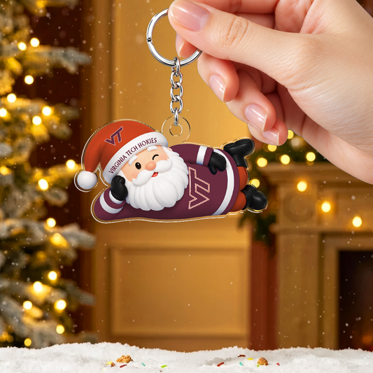 [MEGA SALE] MAKE IT PERSONAL NCAA FBS15 VTH VIRGINIA TECH HOKIES ACRYLIC KEYCHAIN