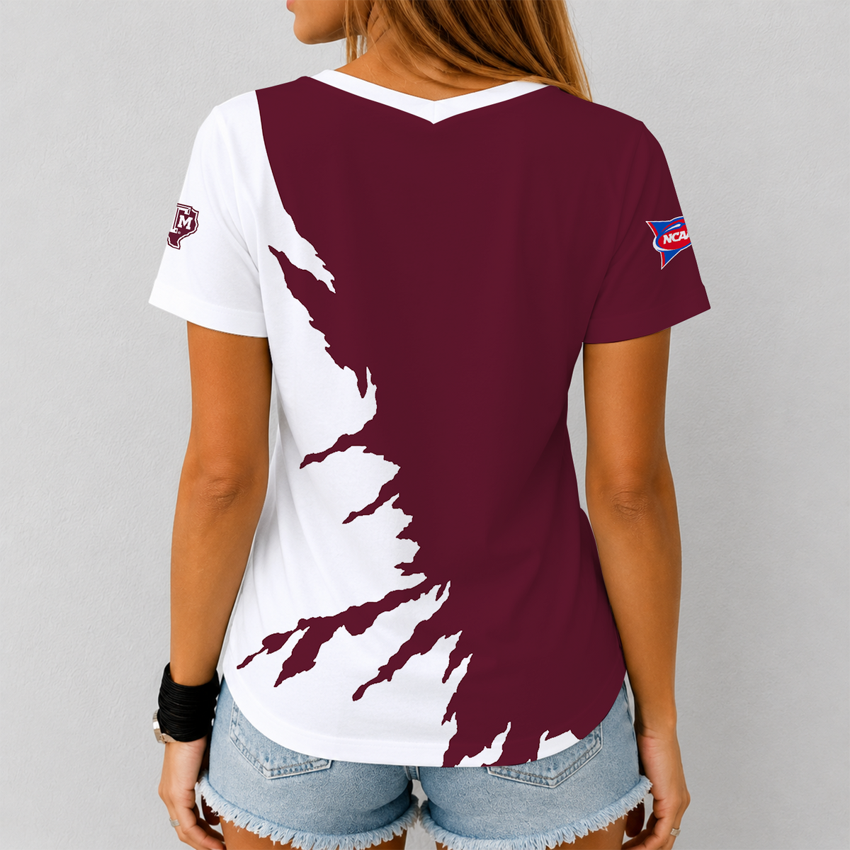 [MEGA SALE] MAKE IT PERSONAL NCAA FBS16 TAA TEXAS A&M AGGIES V-NECK FEMALE SHIRT