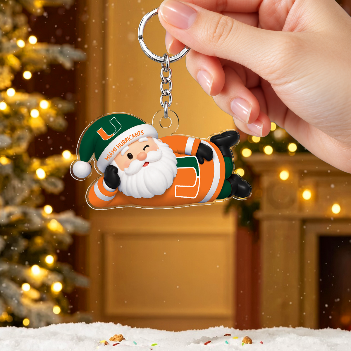 [MEGA SALE] MAKE IT PERSONAL NCAA FBS17 MIH MIAMI HURRICANES ACRYLIC KEYCHAIN