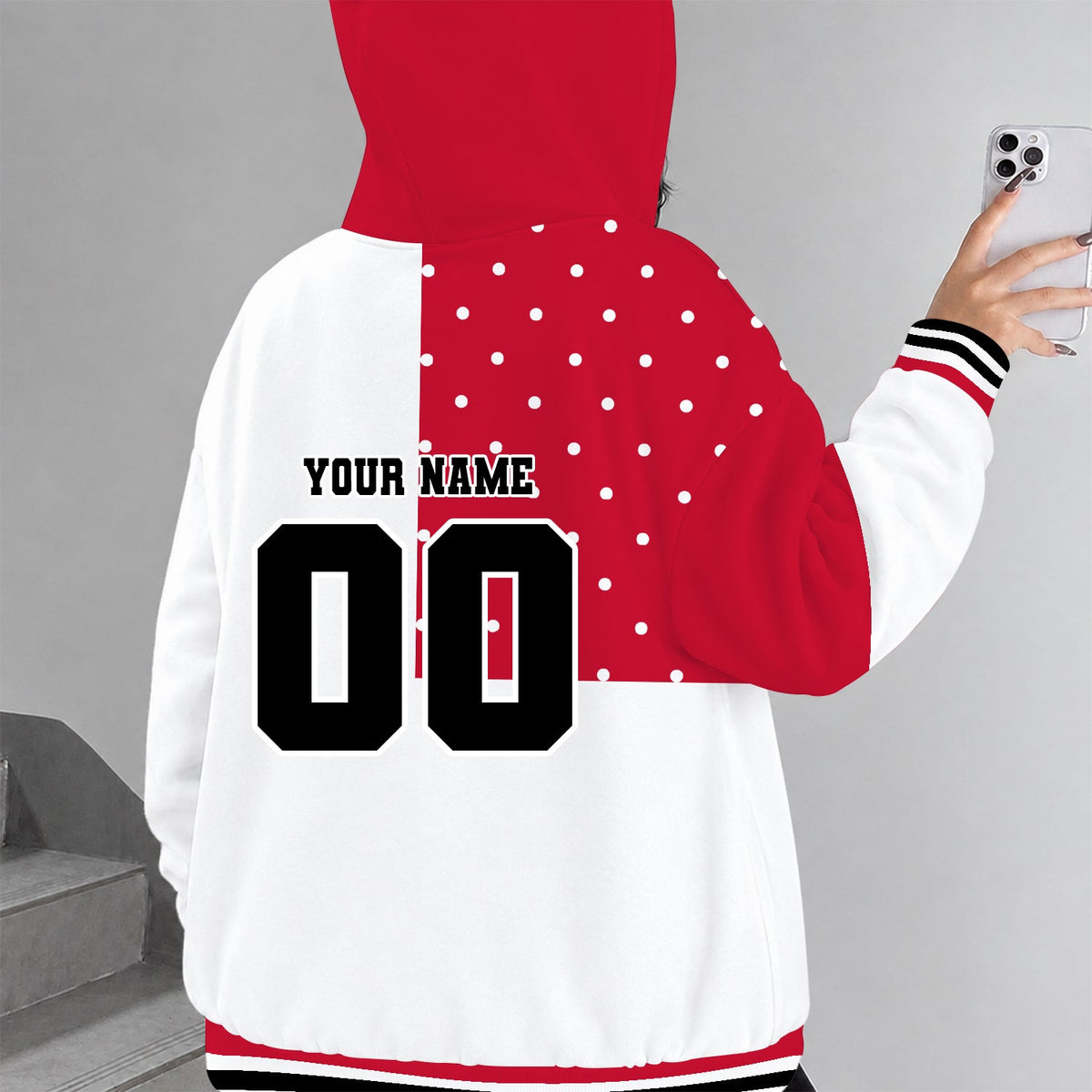 [MEGA SALE] MAKE IT PERSONAL NCAA FBS18 WSB WISCONSIN BADGERS ZIP HOODIE