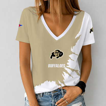 [MEGA SALE] MAKE IT PERSONAL NCAA FBS20 CRB COLORADO BUFFALOES V-NECK FEMALE SHIRT