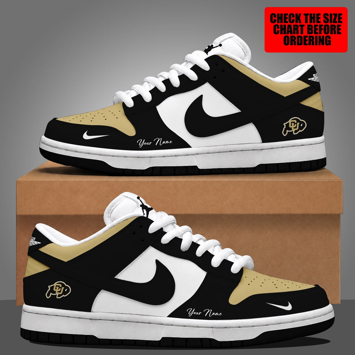 [MEGA SALE] MAKE IT PERSONAL NCAA FBS20 CRB COLORADO BUFFALOES DUNK LOW SHOES