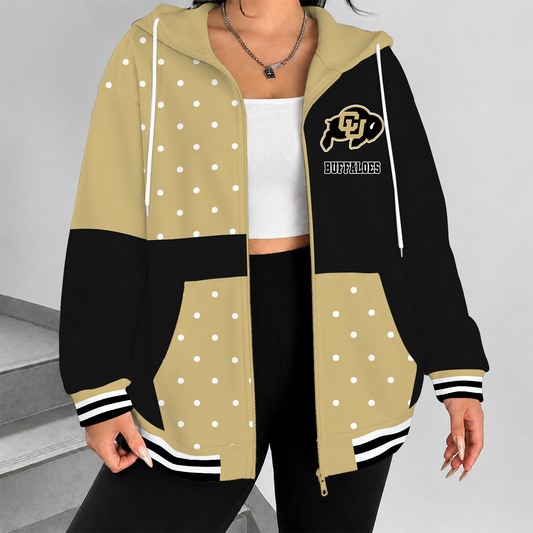 [MEGA SALE] MAKE IT PERSONAL NCAA FBS20 CRB COLORADO BUFFALOES ZIP HOODIE