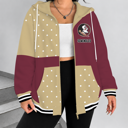 [MEGA SALE] MAKE IT PERSONAL NCAA FBS21 FLS FLORIDA STATE SEMINOLES ZIP HOODIE