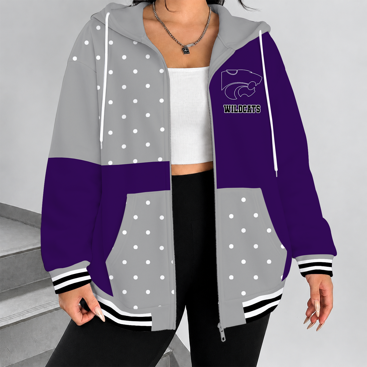 [MEGA SALE] MAKE IT PERSONAL NCAA FBS24 KSW KANSAS STATE WILDCATS ZIP HOODIE