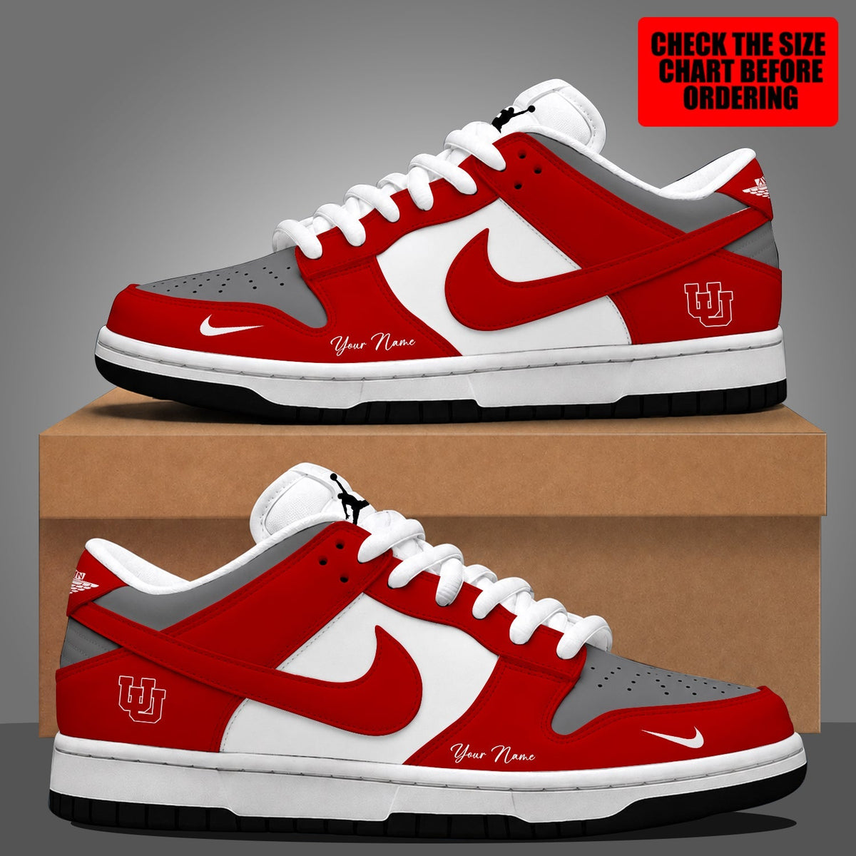 [MEGA SALE] MAKE IT PERSONAL NCAA FBS25 UTU UTAH UTES DUNK LOW SHOES