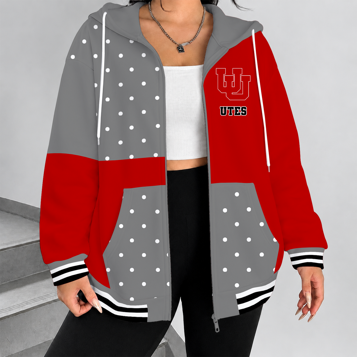 [MEGA SALE] MAKE IT PERSONAL NCAA FBS25 UTU UTAH UTES ZIP HOODIE