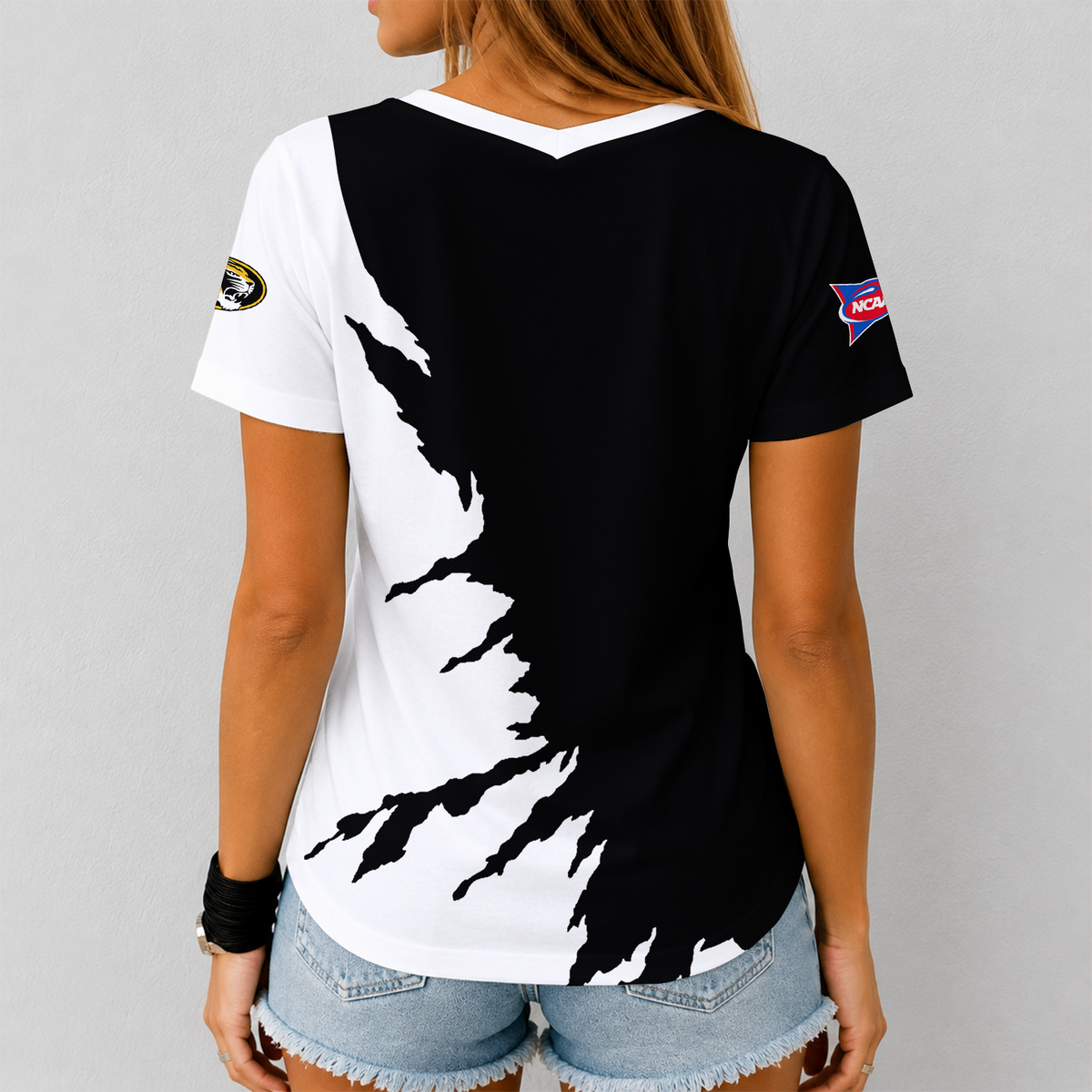 [MEGA SALE] MAKE IT PERSONAL NCAA FBS26 MST MISSOURI TIGERS V-NECK FEMALE SHIRT