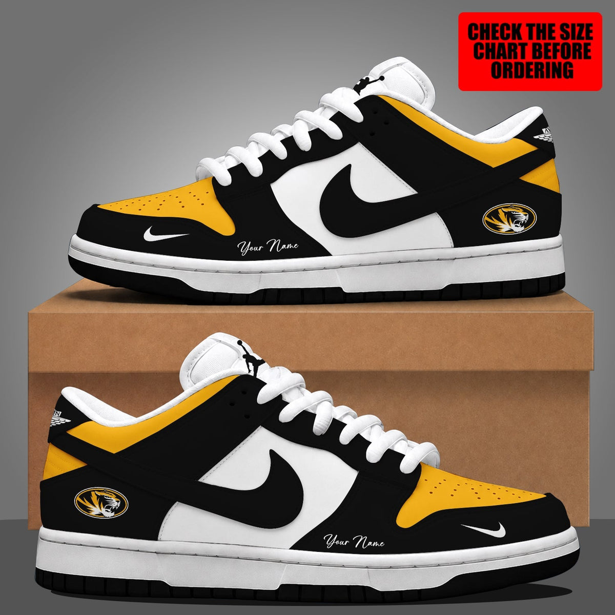 [MEGA SALE] MAKE IT PERSONAL NCAA FBS26 MST MISSOURI TIGERS DUNK LOW SHOES