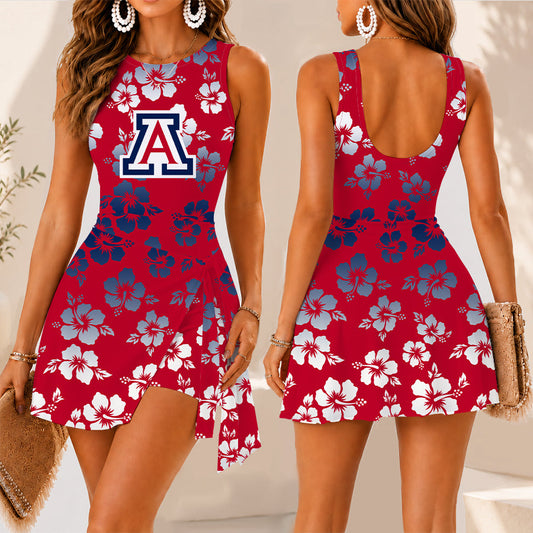 [MEGA SALE] MAKE IT PERSONAL NCAA FBS27 ARW ARIZONA WILDCATS WOMEN'S SUMMER SKORT DRESS