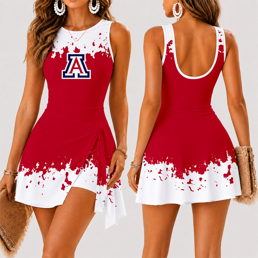 [MEGA SALE] MAKE IT PERSONAL NCAA FBS27 ARW ARIZONA WILDCATS WOMEN'S SUMMER SKORT DRESS
