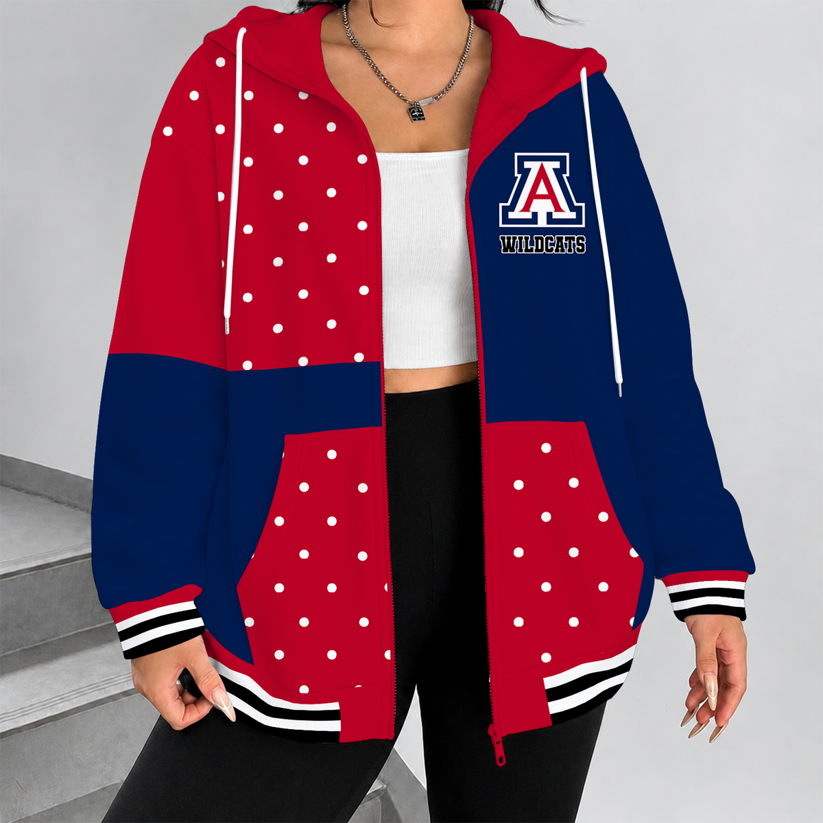 [MEGA SALE] MAKE IT PERSONAL NCAA FBS27 ARW ARIZONA WILDCATS ZIP HOODIE