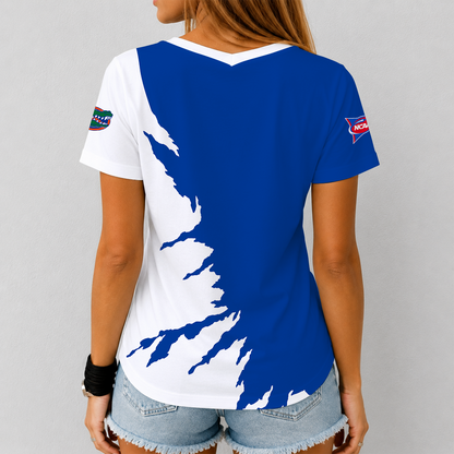 [MEGA SALE] MAKE IT PERSONAL NCAA FBS30 FLG FLORIDA GATORS V-NECK FEMALE SHIRT