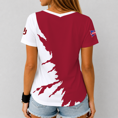 [MEGA SALE] MAKE IT PERSONAL NCAA FBS31 OUS OKLAHOMA SOONERS V-NECK FEMALE SHIRT