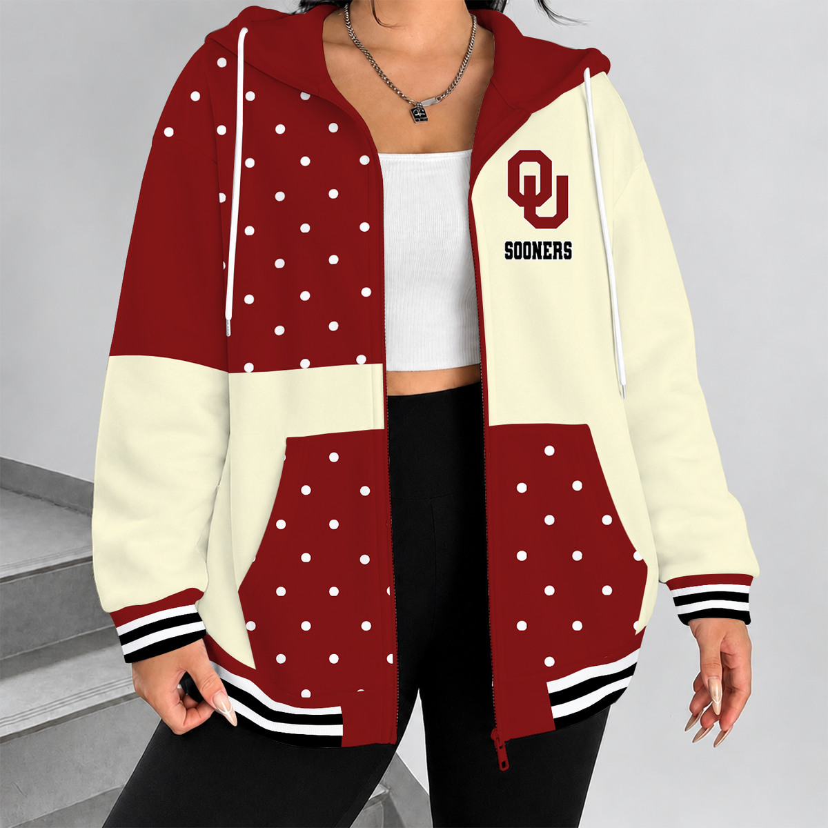 [MEGA SALE] MAKE IT PERSONAL NCAA FBS31 OUS OKLAHOMA SOONERS ZIP HOODIE