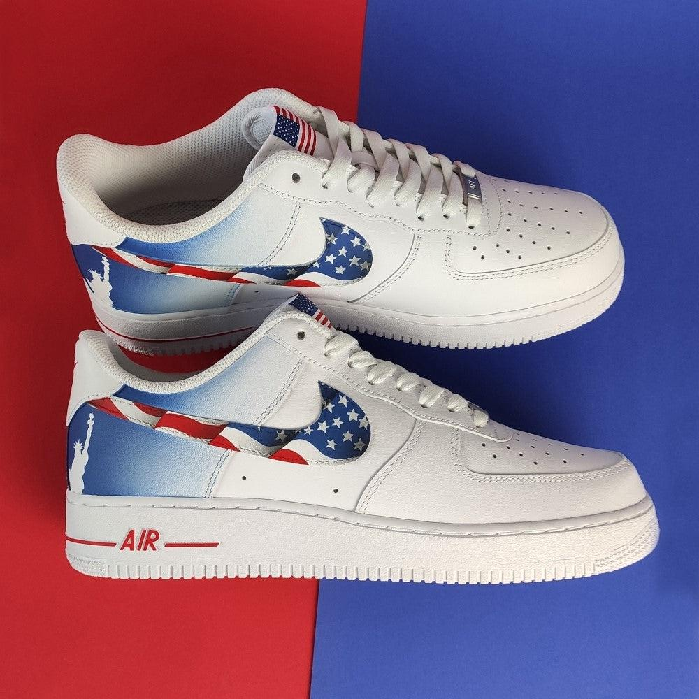 LIMITED EDITION - NEW CUSTOMIZED | STATUE OF LIBERTY USA FLAG CUSTOM SNEAKERS